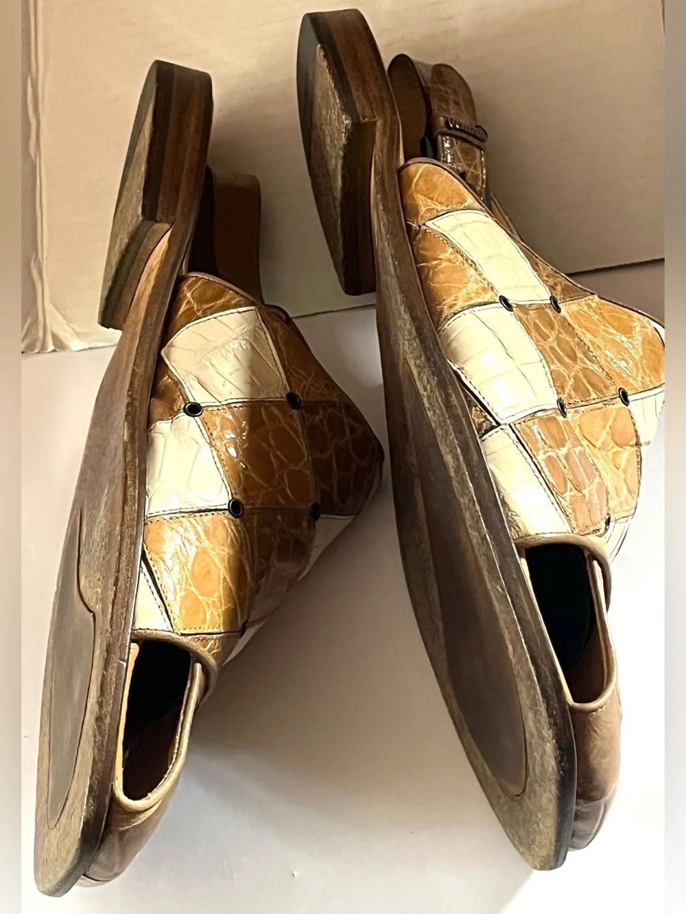 Mauri Patchwork Alligator SLingback Men's Dress Sandals